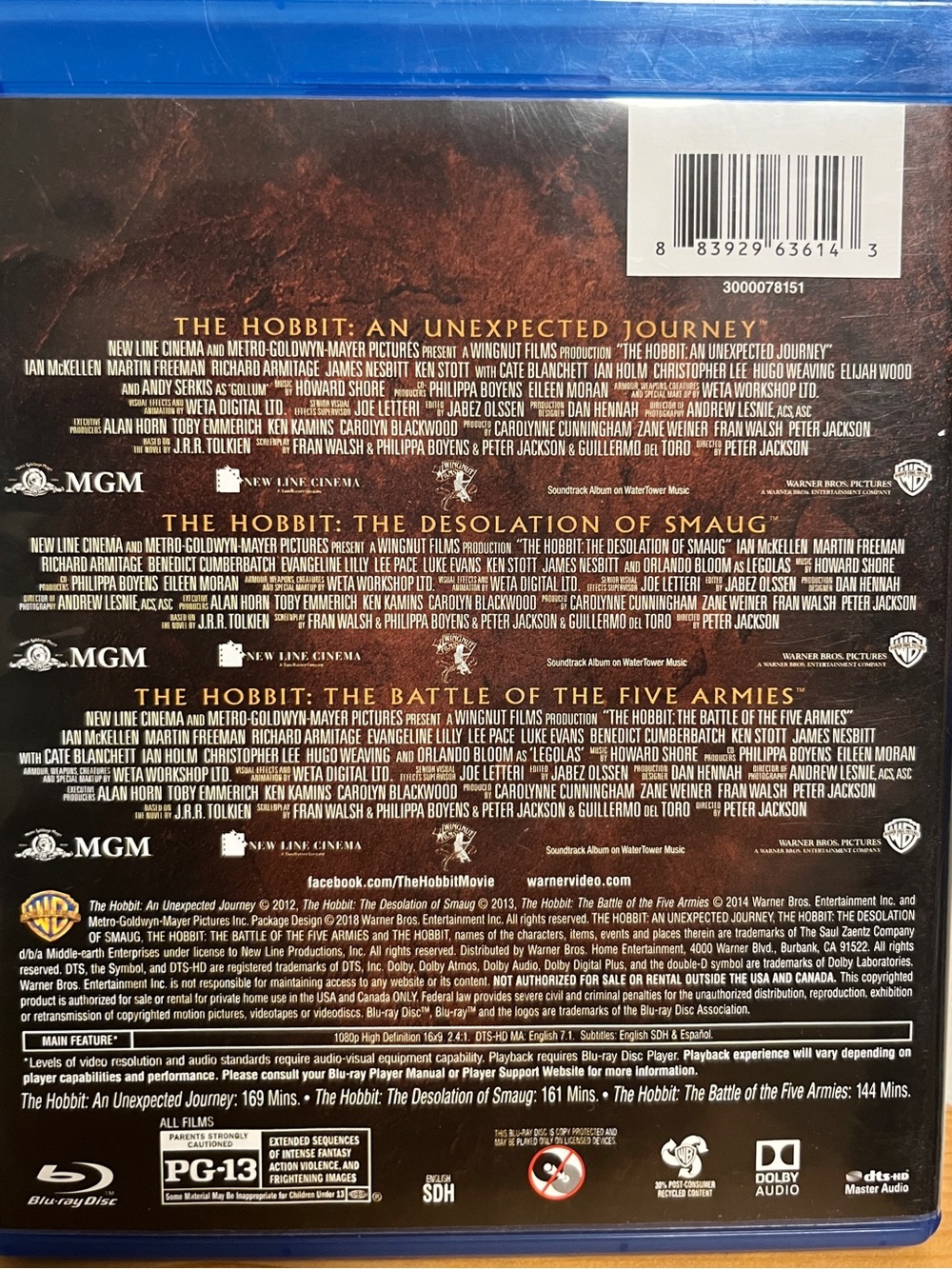 Blu-ray: The Hobbit - The Motion Picture Trilogy - Picture 5 of 5